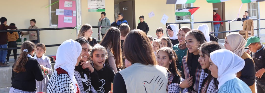 la scuola di Deir Razeh, riabilitata grazie al finanziamento dell’Agenzia Italiana per la Cooperazione allo Sviluppo
